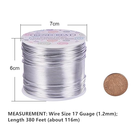 BENECREAT 12 17 18 Gauge Aluminum Wire Anodized Jewelry Craft Making Beading - Image 2