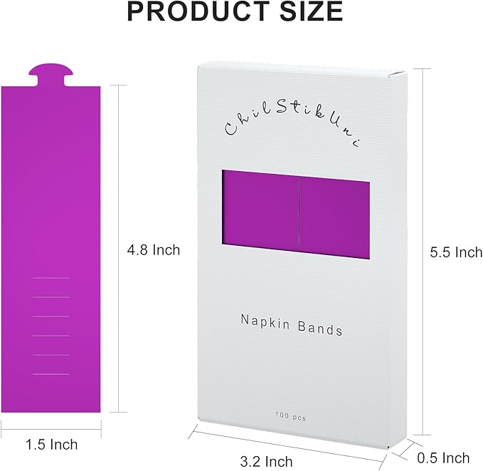 Polymer Material Reusable Napkin Band, Glue-Free Tear-Proof Water Resistant - Image 7