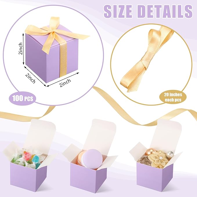 Jutom 100 Pcs Mini Favor Boxes Extra Small Candy Boxes Paper - Image 2