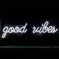LiQi ™ ' Good Vibes ' Real Glass Handmade Neon Wall Signs by +Liqi+neon+signs
