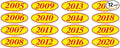 EZ-Line Oval Model Windshield Year Stickers by CarBowz