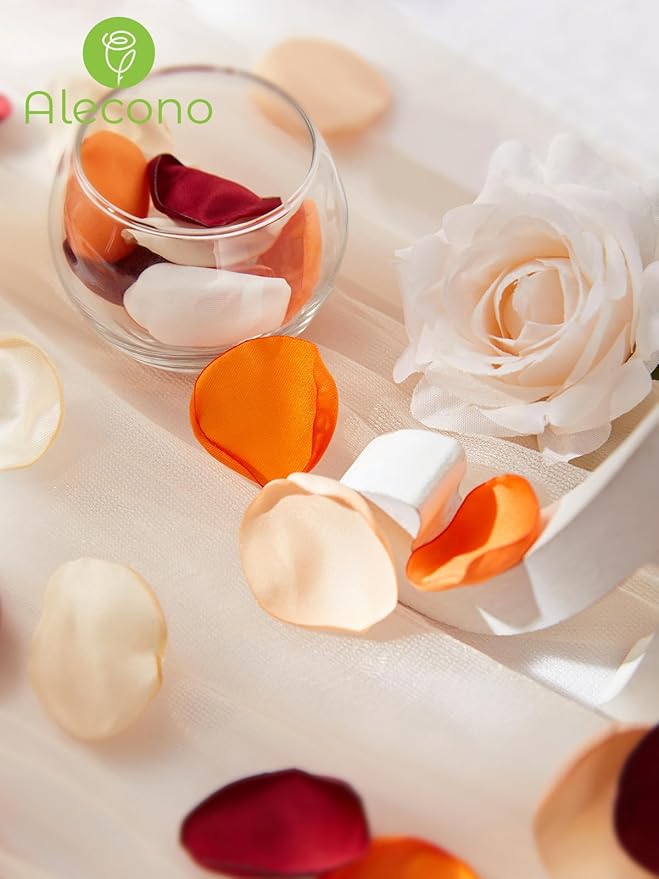 Alecono 400 pcs Silk Rose Petals, Faux Rose Flower Petals - Image 6