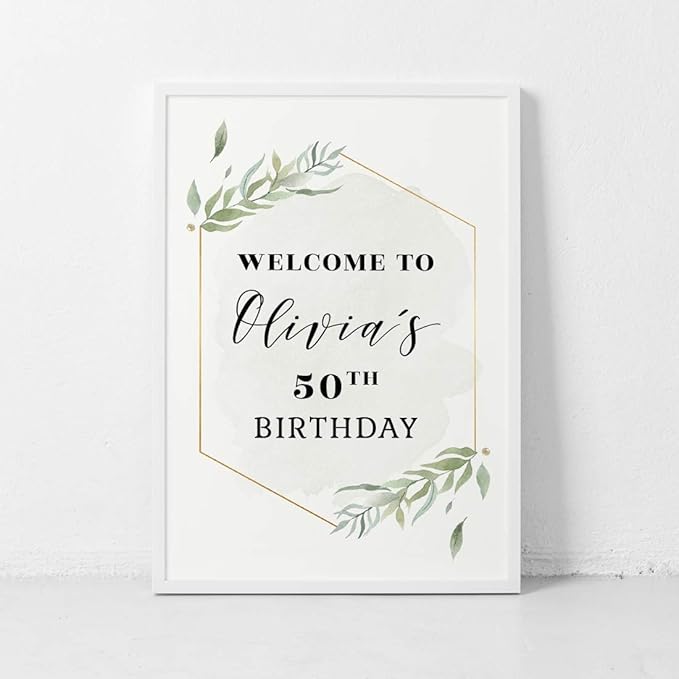 Andaz Press Personalized Extra Large Birthday Easel Board Party Sign, 12x18-inch - Image 4