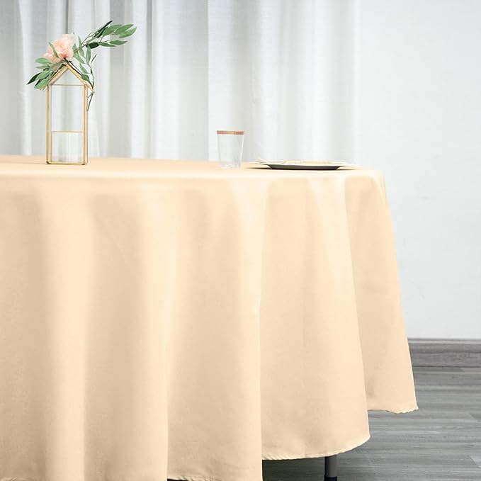 Efavormart Round Tablecloth, 108 Inch Stain & Wrinkle Resistant Washable Table - Image 2