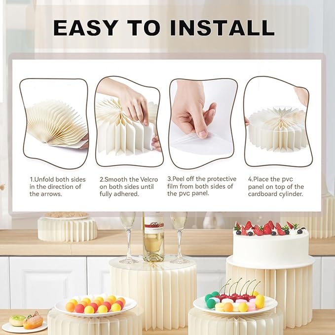 Albassa 4 PCS Buffet Risers Food Risers - Image 5