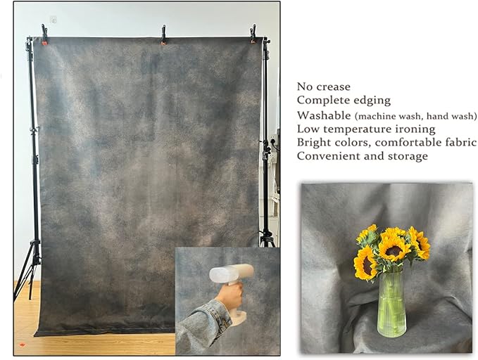 6x9ft Dark Brown Mottled Texture Photography Backdrop - Image 5