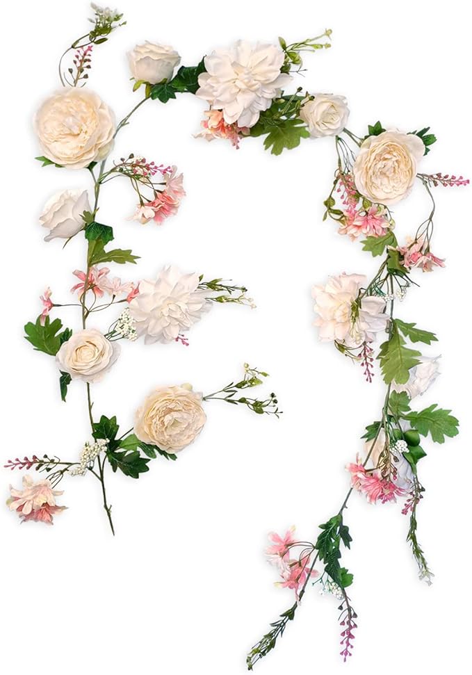 Peony Flower Garland, Rose Flower Swag - Image 4