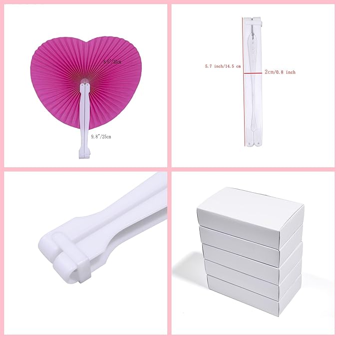 12 Packs Decorative Paper Folding Hand Fans Handheld - Image 2