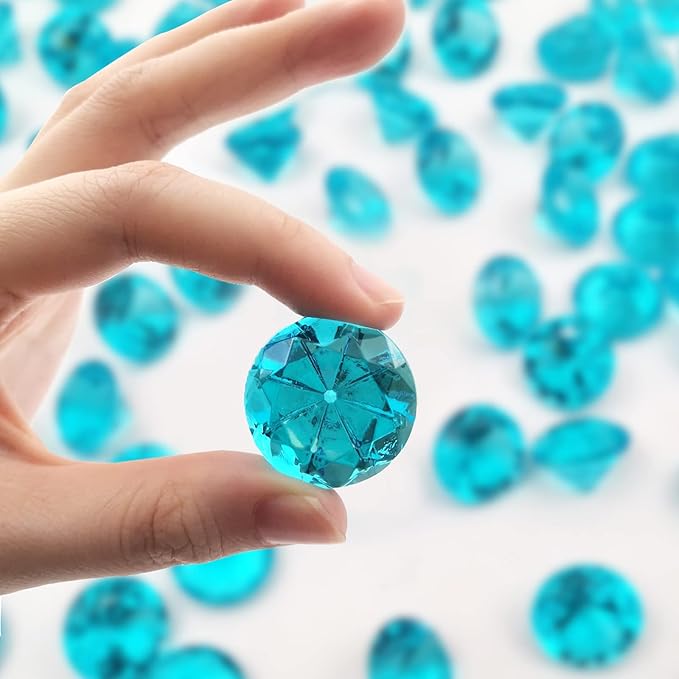 100Pcs Clear Acrylic Diamonds 25mm Wedding Table Scatters Gemstones Confetti - Image 3