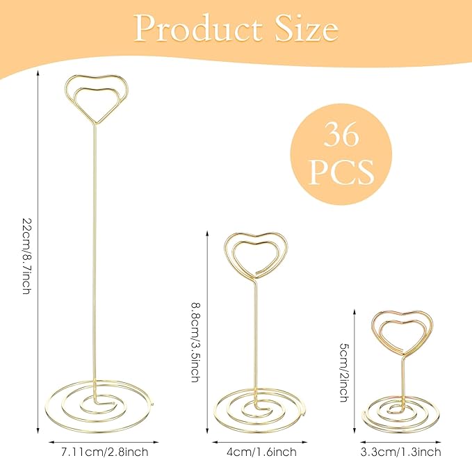 MAQUITA 36pcs Place Card Holder, Table Number Holders, Table Card Holders - Image 2