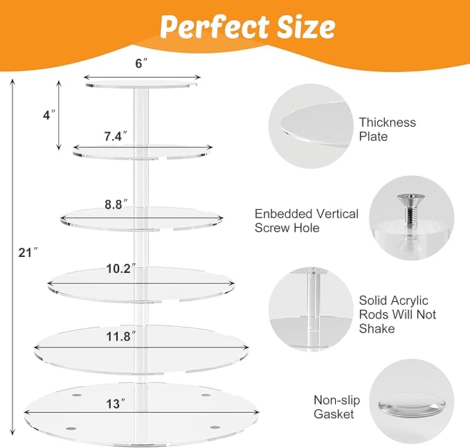 Cupcake Stand, 6 Tier Cupcake Stand - Image 6