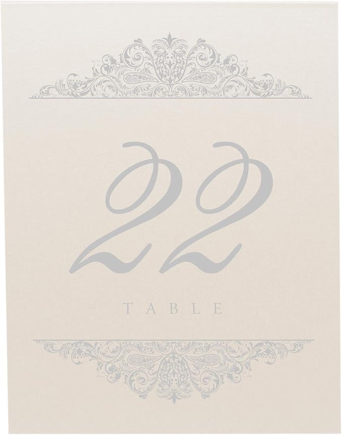 Paisley Wedding Table Numbers, Double Sided, Tent or Use in a Stand - Image 4