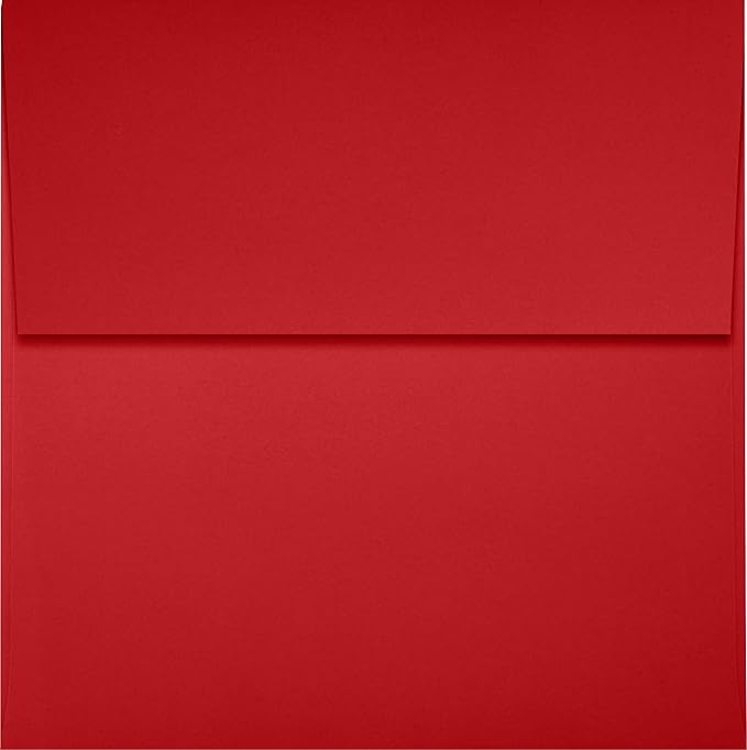 LUXPaper Square Invitation Envelopes | Peel & Press | 4" x 4" | Ruby Red | - Image 2