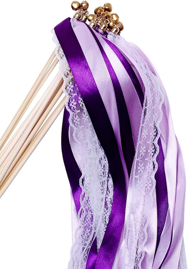 30pcs Lace Ribbon Stick Wands Christmas Birthday Party Streamers Wands Fairy by Wishprom