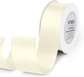 KMER LIFE 1-1/2 inch x 25 Yards Double Faced Polyester Ivory Satin Ribbon by KMERLIFE