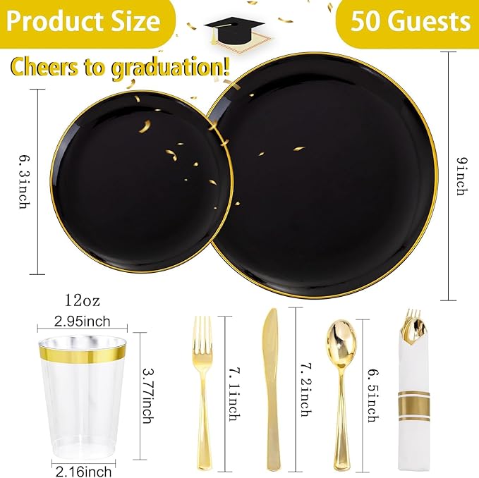 KIRE 350 PCS Plastic Dinnerware Set - Image 3