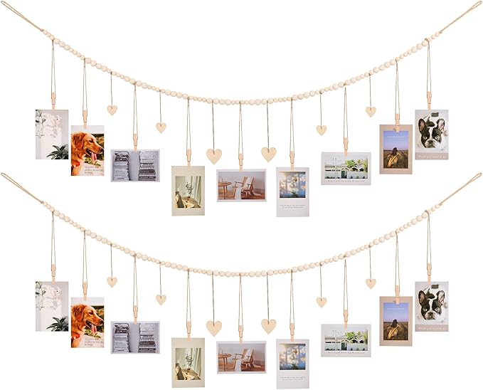 Hanging Photo Display Room Wall Decor, Boho Collage Picture Frame Christmas by KLOGTSINDDirect