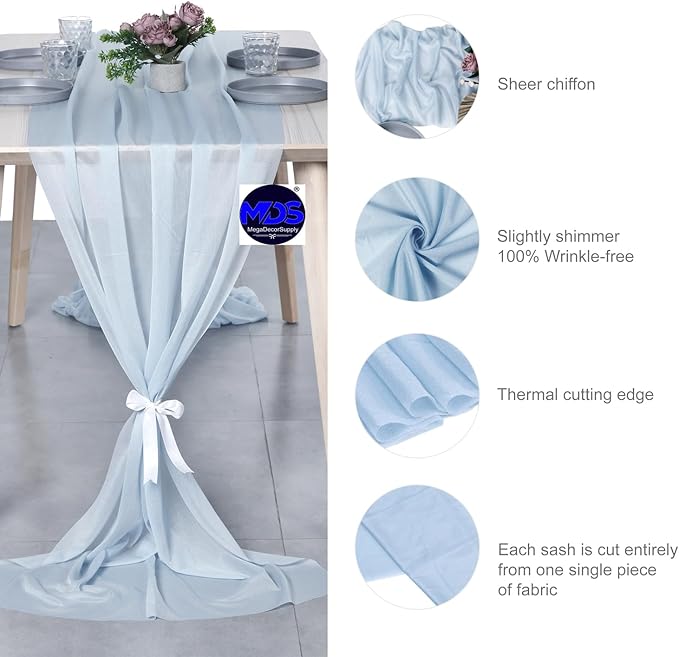 MDS Halloween Chiffon Table Runner - Image 6