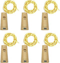 Wine Bottle Lights with Cork, Battery Operated 20 LED Cork Shape Silver Wire by LoveNite