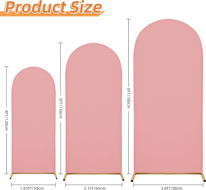Wedding Arch Cover 4FT 5FT 6FT Arch Backdrop Cover Spandex Fitted Arch Cover - Image 2