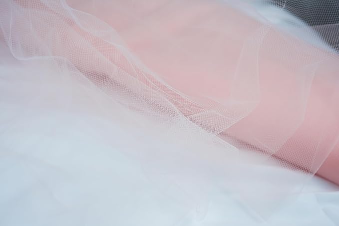 Craft And Party, Blush Fabric Tulle Roll 54 Inch by 40 Yards Fabric Tulle Bolt - Image 5