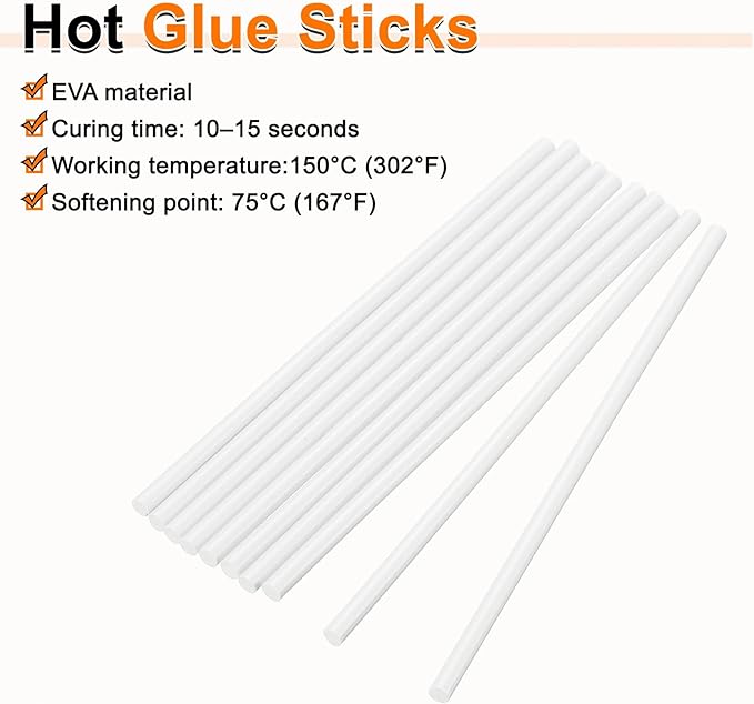 HARFINGTON 10pcs Hot Glue Sticks 0.28" Dia x 3.94" Long EVA Mini Hot Melt - Image 4
