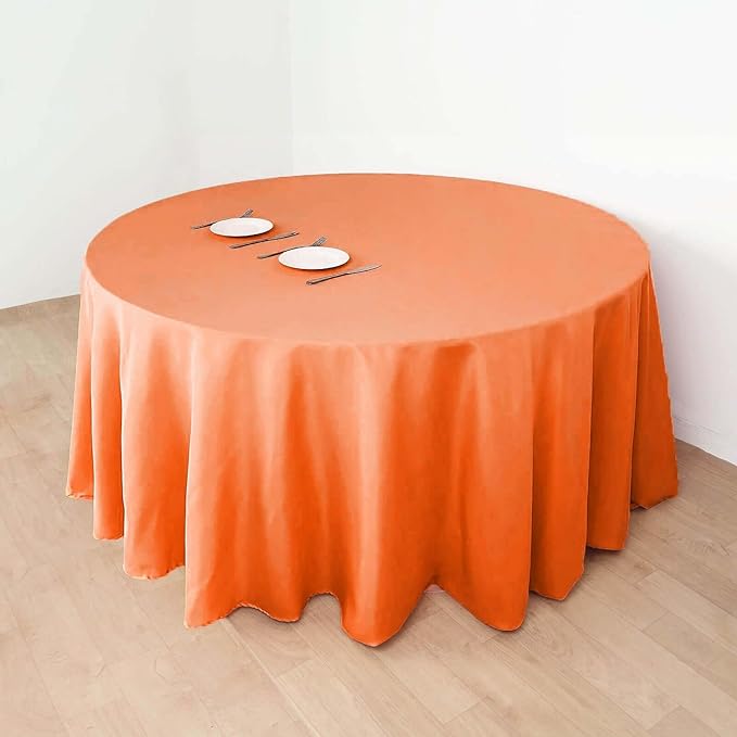 Efavormart Round Tablecloth, 132 Inch Stain & Wrinkle Resistant Washable Table - Image 2