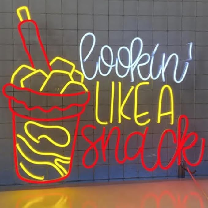 Looking Like A Snack Neon Sign, Mangonada Led Sign, Mexico Mangonada Led Light by BELISAMA
