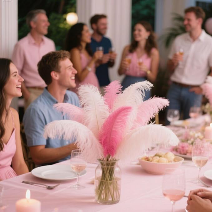 Holmgren Pink White and Light Pink Ostrich Feathers - Image 2