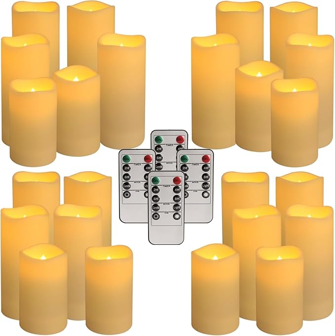 Set of 24 Waterproof Outdoor Flameless Candles, LED Candles - Image 7