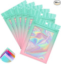 Funfery 100 Pack Gradient Holographic Bags, Mylar Resealable Bag by FUNFERY
