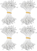 600-Pack Flower Stamens for Crafts, 5mm Double Heads Artificial Pearl Floral by MMETERXITY