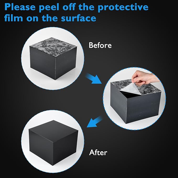 3Pcs Black Buffet Risers Acrylic Boxes Display Food Risers - Image 3