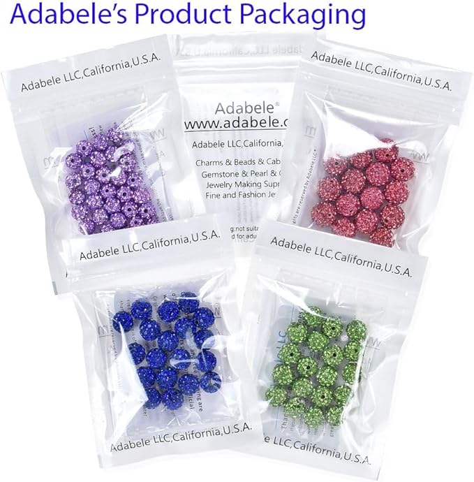 100pcs Adabele Grade A Suncatcher Crystal Rhinestone Pave Loose Beads 8mm - Image 7