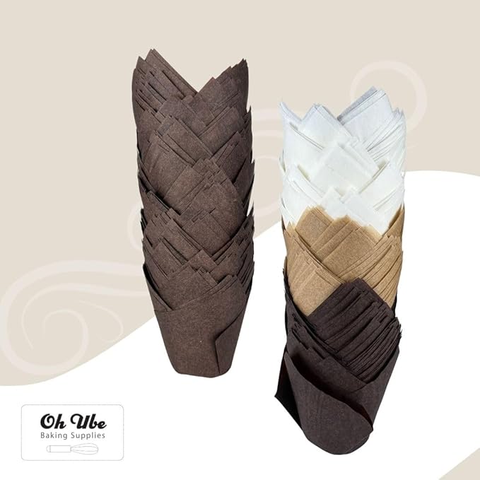 150-Pack Nordic Paper Brown Tulip Muffin Liners - Image 6