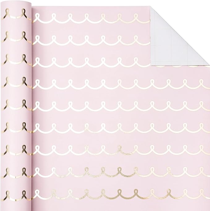 WRAPAHOLIC Pink Wrapping Paper Roll - Image 3