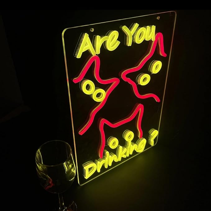 Are You Dringking Neon Sign Cat Neon Sign - Image 5