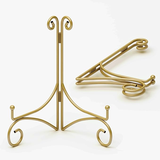 Plate Stand for Display with Hinged Folding Design, 6 Inch Picture Stands for - Image 9