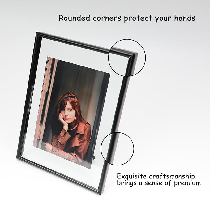 Black Floating Frame with Romantic Heart, - Image 4