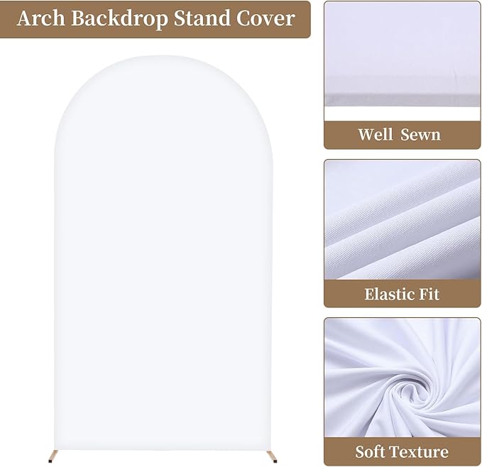 Metal Arch Backdrop Stand and Cover Set, 6FT Party Backdrop, Backdrop Stand - Image 4