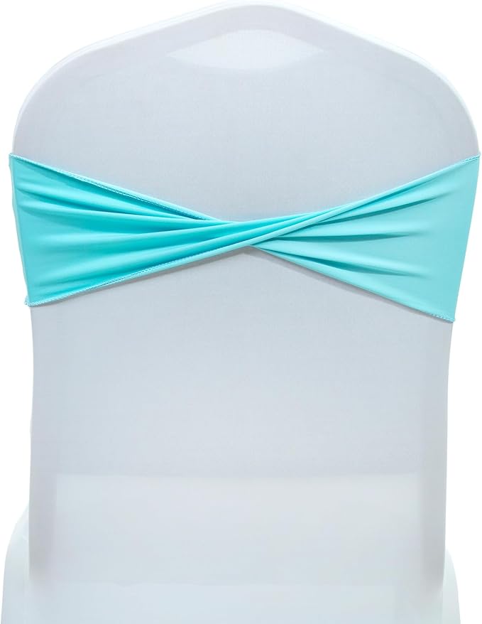 MDS Pack of 125 Spandex Chair Sashes Bows Elastic Stretch Dining Chair Bands by MDS