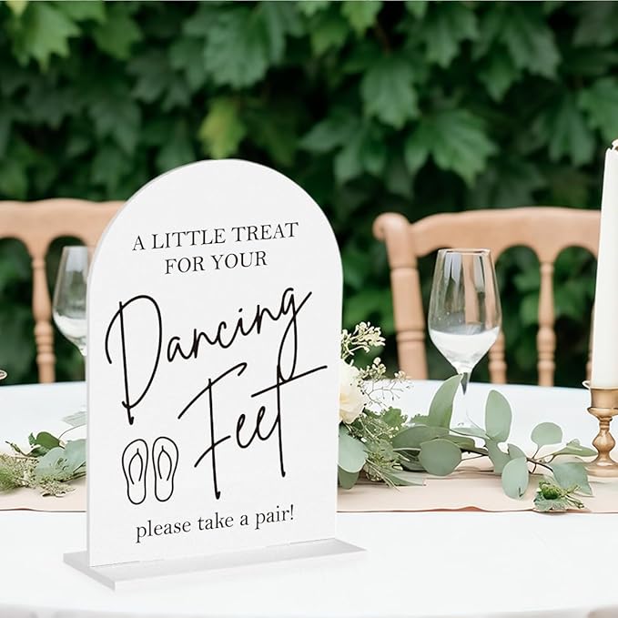 Dancing Feet Sign, Wedding Flip Flops Sign, Wedding Engagement Bridal Shower - Image 4