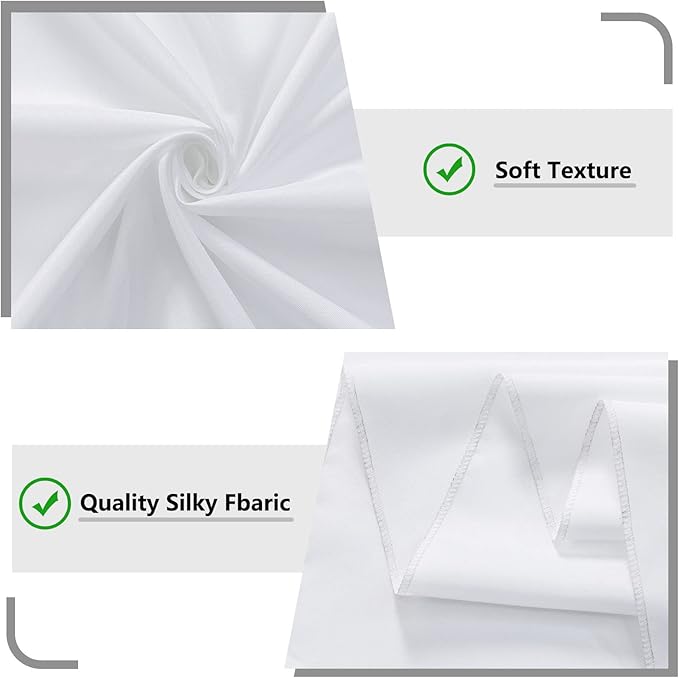 White Backdrop Curtain for Wedding Decor Holiday Party 4 Panels- White Wedding - Image 7