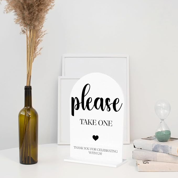 Please Take One Sign, Wedding Engagement Bridal Shower Baby Shower Decor - Image 3