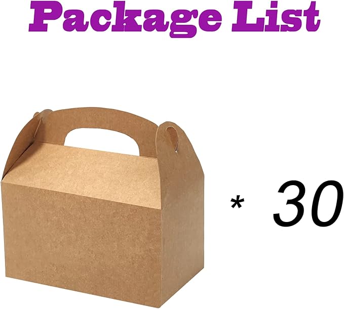 Bonfasvo Gift Boxes 30 Pack 6.2x3.5x3.5 inches Brown Fold Kraft Paper Boxes - Image 3
