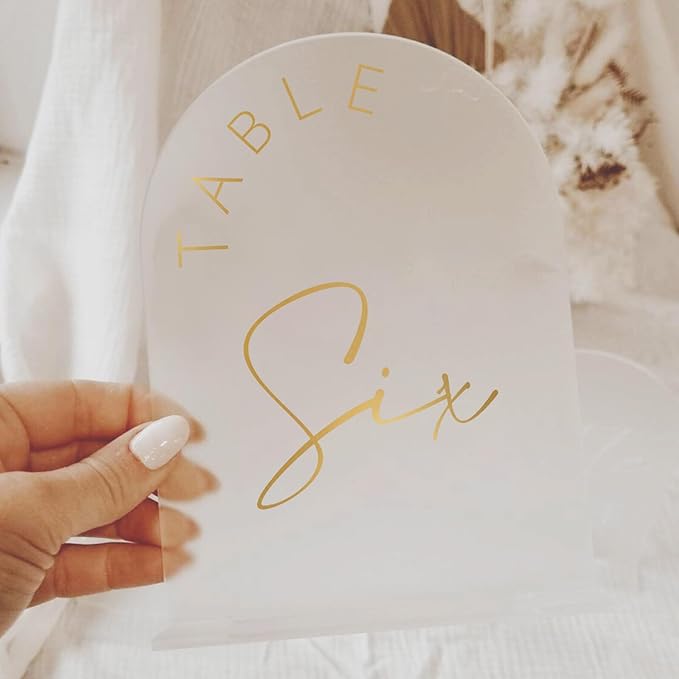 JINMURY Frosted Arch Wedding Table Numbers 1-10 - Image 3