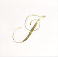 Gift Boutique 100 Gold Foil Monogram J Cocktail Napkins Disposable Paper Hand by GiftBoutique