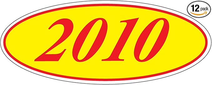 EZ-Line Oval Model Windshield Year Stickers by CarBowz