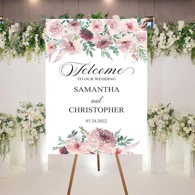 Welcome To Our Wedding Sign, Wedding Welcome Sign, Wedding Ceremony Welcome Sign - Image 4