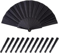 HUNANBANG 1 Dozen 12 Pieces Folding Hand Fans Church Wedding Gift, Party Favors by HUNANBANG